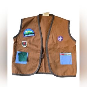 Vintage Scouts Canada Beaver Scouts Vest 3rd Coquitlam Made in Canada Size M